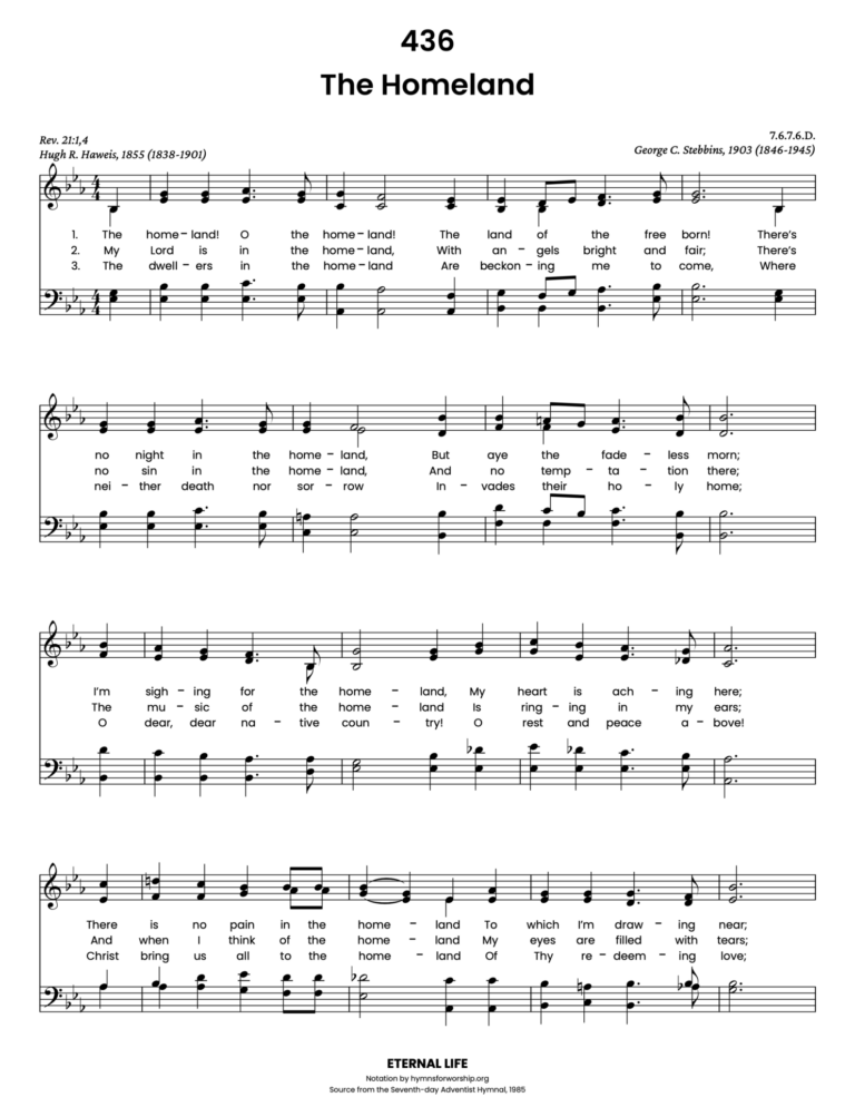 SDAH 436: The Homeland - Hymns for Worship