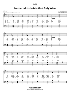 SDAH 021: Immortal, Invisible, God Only Wise - Hymns for Worship